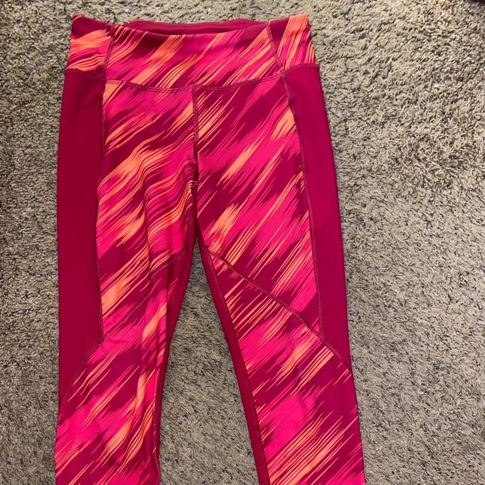 Bright pink leggings